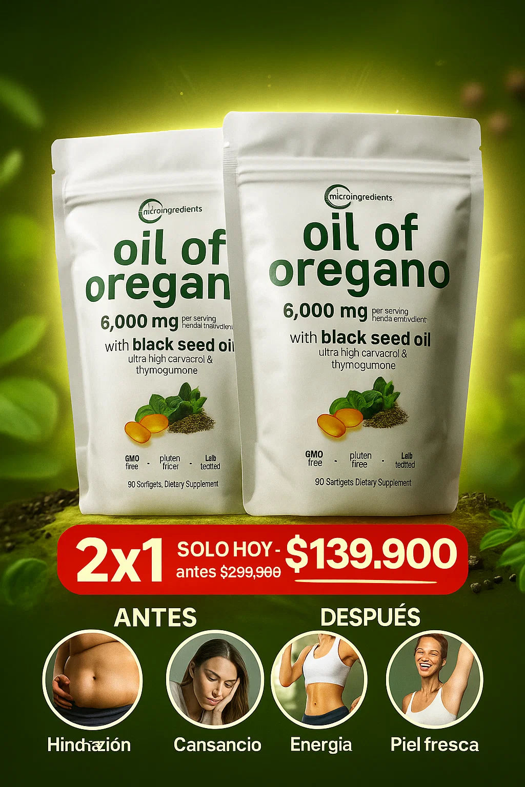 🌿 ACEITE DE ORÉGANO + BLACK SEED OIL: DEFENSAS FUERTES Y DIGESTIÓN LIGERA🌿