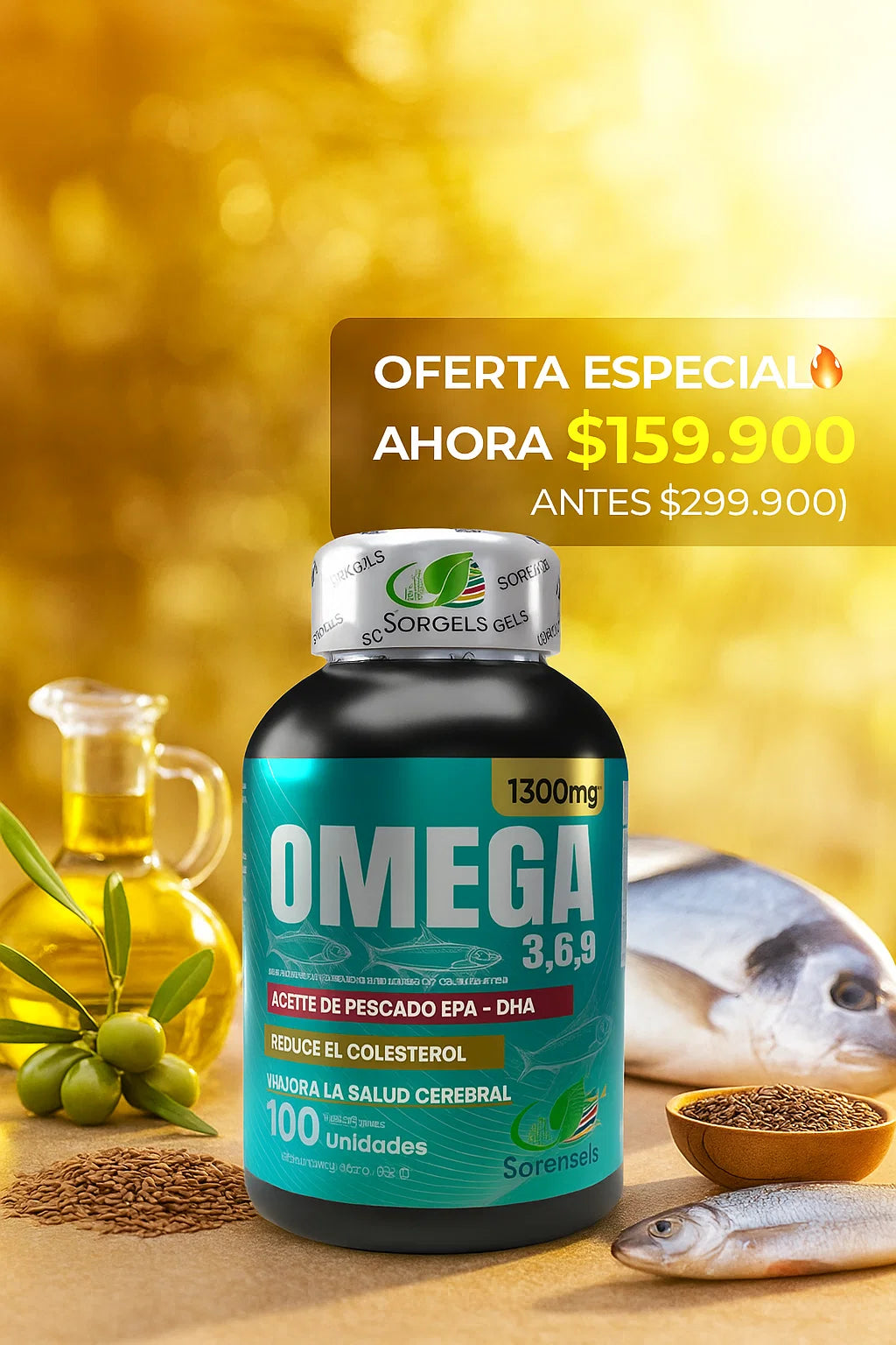 🧠 OMEGA 3, 6 y 9 X 100 – EL SECRETO DE UNA VIDA MÁS ACTIVA, SALUDABLE Y JOVEN