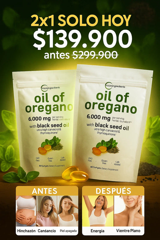 🌿 ACEITE DE ORÉGANO + BLACK SEED OIL: DEFENSAS FUERTES Y DIGESTIÓN LIGERA🌿